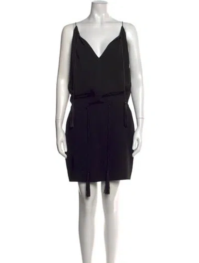 Pre-owned Saint Laurent 2017 Mini Dress In Black