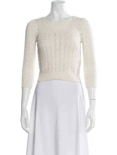 Pre-owned Saint Laurent 2017 Scoop Neck Sweater In Neutral