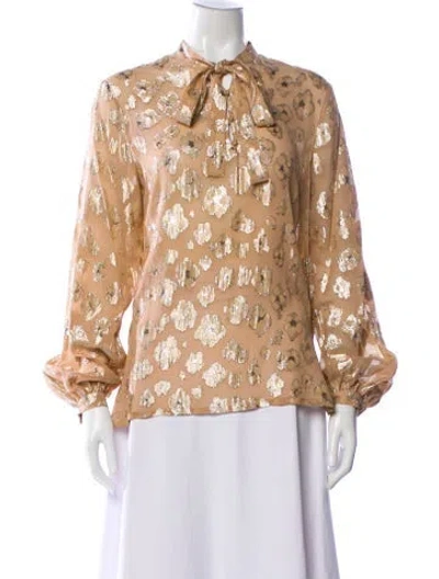 Pre-owned Saint Laurent 2017 Silk Blouse In Neutral