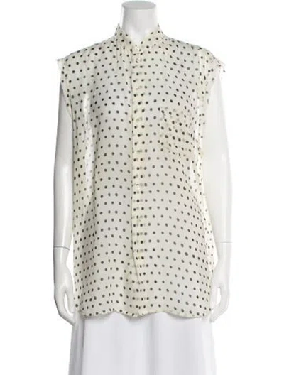 Pre-owned Saint Laurent 2017 Silk Blouse In Neutral