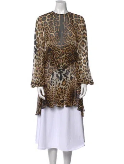 Pre-owned Saint Laurent 2017 Silk Tunic In Brown