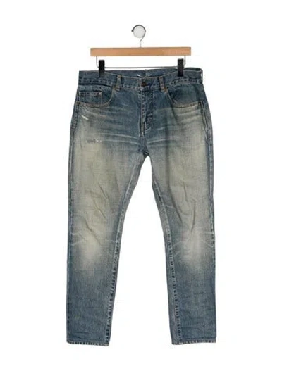 Pre-owned Saint Laurent 2017 Skinny Jeans In Blue