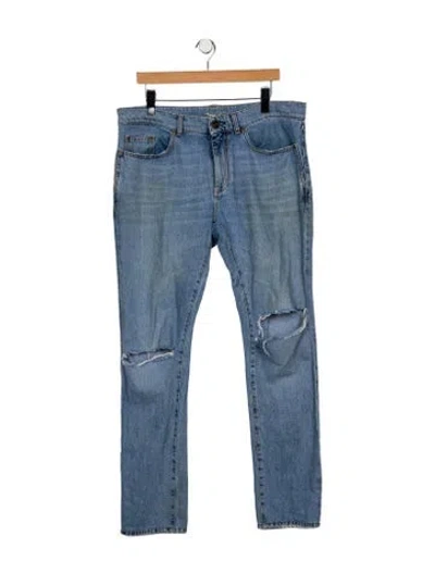 Pre-owned Saint Laurent 2017 Skinny Jeans In Blue
