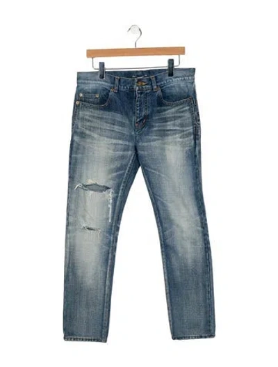 Pre-owned Saint Laurent 2017 Skinny Jeans In Blue