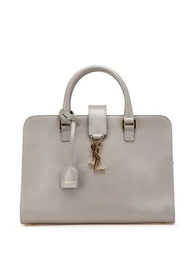 Pre-owned Saint Laurent 2017 Small Leather Monogram Cabas Satchel