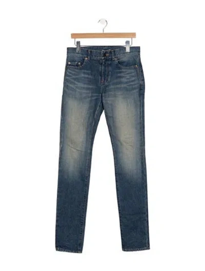 Pre-owned Saint Laurent 2017 Straight-leg Jeans In Blue
