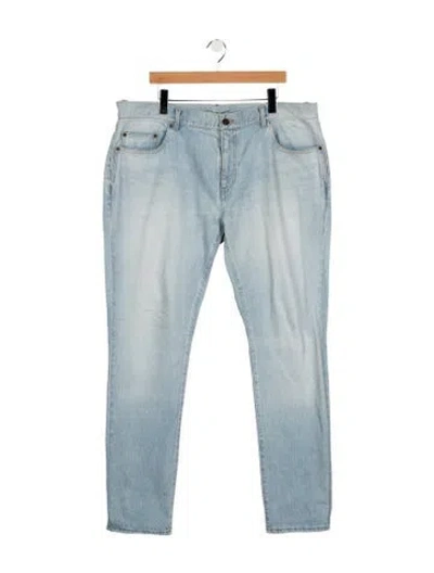 Pre-owned Saint Laurent 2017 Straight-leg Jeans In Blue