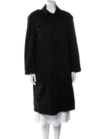 Pre-owned Saint Laurent 2017 Trench Coat In Gray
