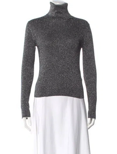 Pre-owned Saint Laurent 2017 Turtleneck Sweater In Grey/metallic