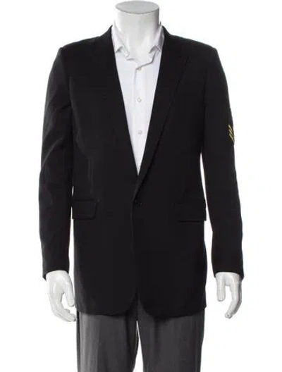 Pre-owned Saint Laurent 2017 Wool Peacoat In Black
