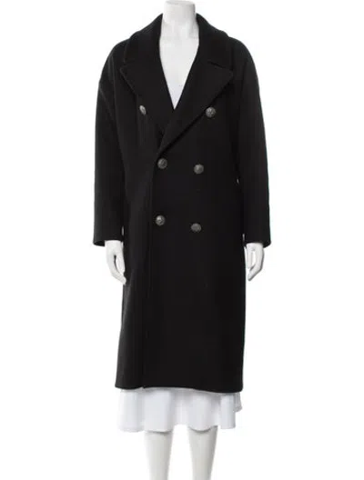 Pre-owned Saint Laurent 2017 Wool Peacoat In Black