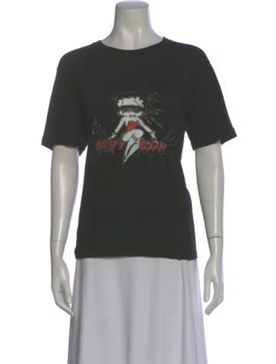 Pre-owned Saint Laurent 2017 X Betty Boop T-shirt In Black