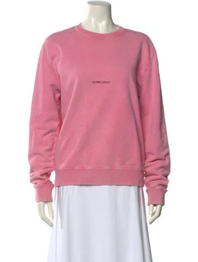Pre-owned Saint Laurent 2018 Crew Neck Sweater In Pink