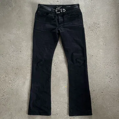 Pre-owned Saint Laurent 2018 D17 Bootcut Flare Black Denim Jeans