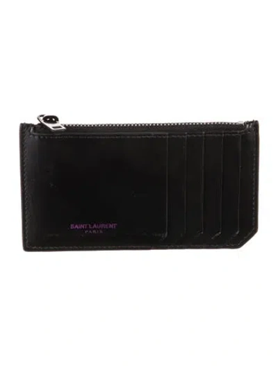 Pre-owned Saint Laurent 2018 Fragments Card Holder In Black