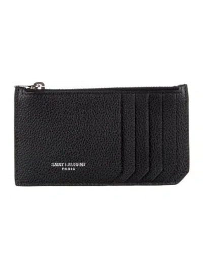 Pre-owned Saint Laurent 2018 Fragments Card Holder In Black