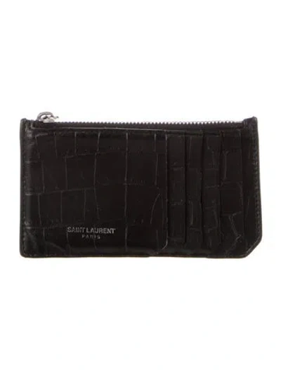 Pre-owned Saint Laurent 2018 Fragments Wallet In Black