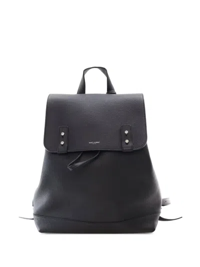 Pre-owned Saint Laurent 2018 Grained Calfskin Sac De Jour Backpack