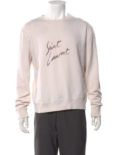 Pre-owned Saint Laurent 2018 Graphic Print Sweatshirt In Pink