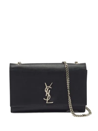 Pre-owned Saint Laurent 2018 Large Kate Shoulder Bag In Black