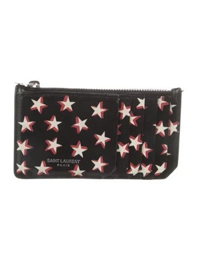Pre-owned Saint Laurent 2018 Leather Wallet In Black