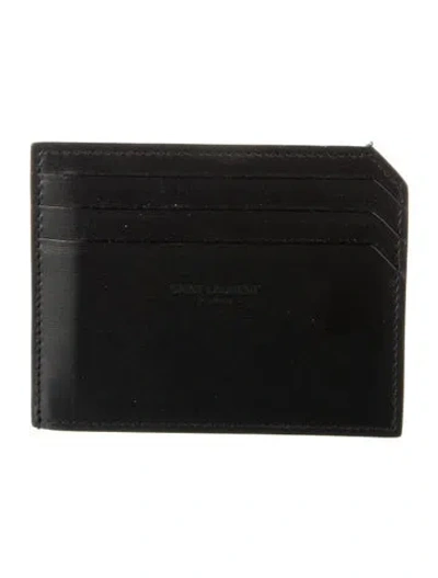 Pre-owned Saint Laurent 2018 Leather Wallet In Black