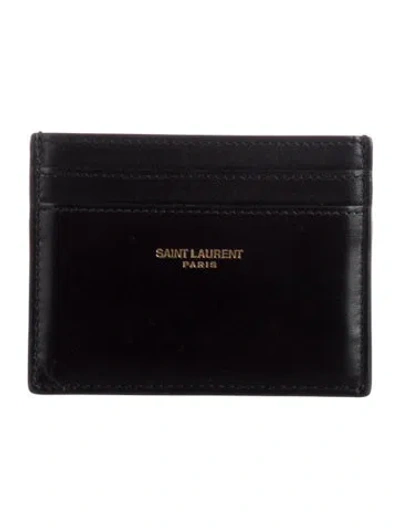 Pre-owned Saint Laurent 2018 Leather Wallet In Black