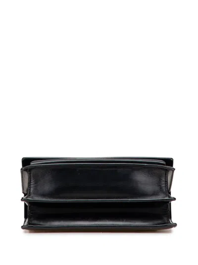 Pre-owned Saint Laurent 2018 Medium Studded Calfskin Monogram Sunset Crossbody Bag In Black