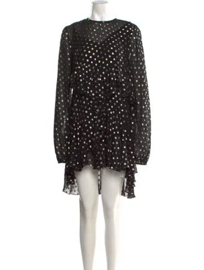 Pre-owned Saint Laurent 2018 Mini Dress In Black
