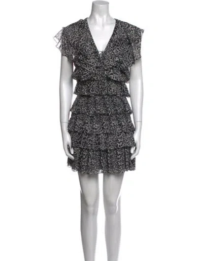 Pre-owned Saint Laurent 2018 Mini Dress In Gray