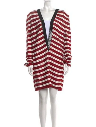 Pre-owned Saint Laurent 2018 Mini Dress In Red