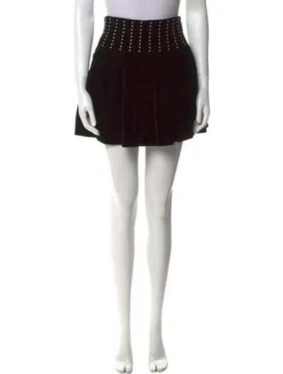 Pre-owned Saint Laurent 2018 Mini Skirt In Black