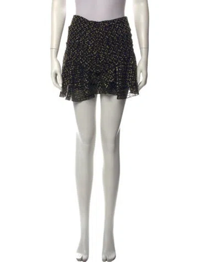 Pre-owned Saint Laurent 2018 Mini Skirt In Black/gold/metallic