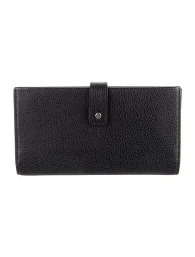 Pre-owned Saint Laurent 2018 Sac De Jour Bifold French Purse In Black