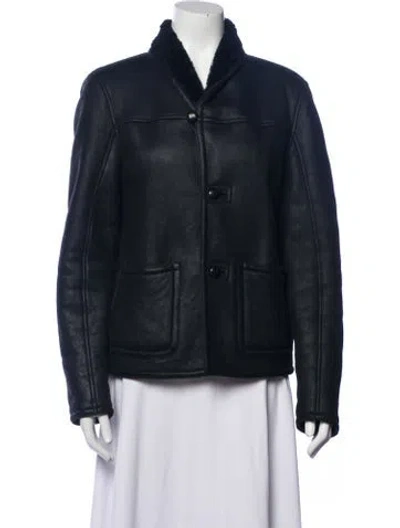 Pre-owned Saint Laurent 2018 Shearling Jacket In Black