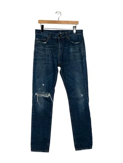 Pre-owned Saint Laurent 2018 Skinny Jeans In Blue