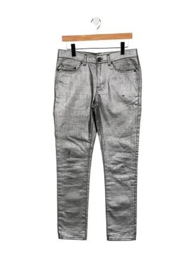 Pre-owned Saint Laurent 2018 Skinny Jeans In Silver