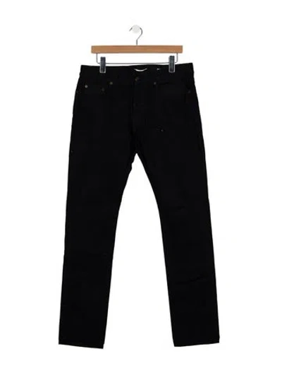 Pre-owned Saint Laurent 2018 Straight-leg Jeans In Black