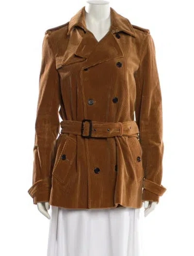 Pre-owned Saint Laurent 2018 Trench Coat In Brown