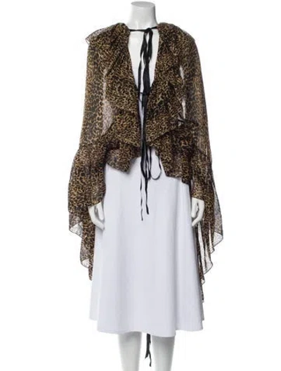 Pre-owned Saint Laurent 2018 Virgin Wool Coat W/ Tags In Brown