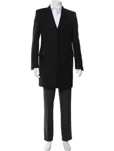 Pre-owned Saint Laurent 2018 Wool Overcoat In Black