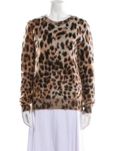 Pre-owned Saint Laurent 2018-2019 Leopard Sweater In Brown