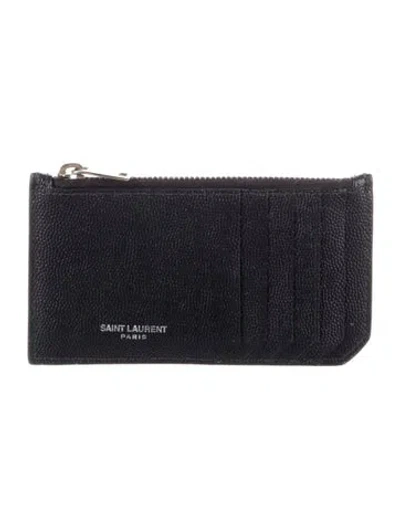 Pre-owned Saint Laurent 2019 5 Fragments Card Holder Card Holder In Blue