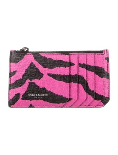 Pre-owned Saint Laurent 2019 5 Fragments Leather Wallet In Multi