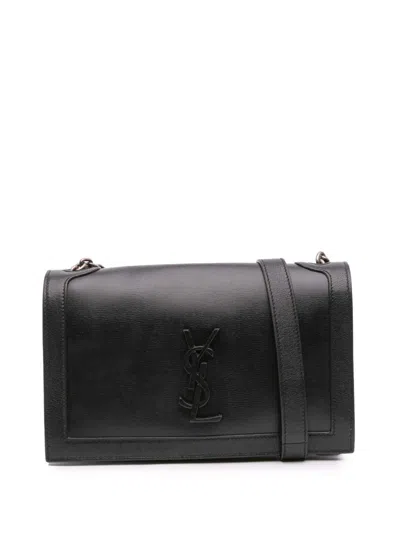 Pre-owned Saint Laurent 2019 Calfskin Monogram Book Bag Crossbody Bag
