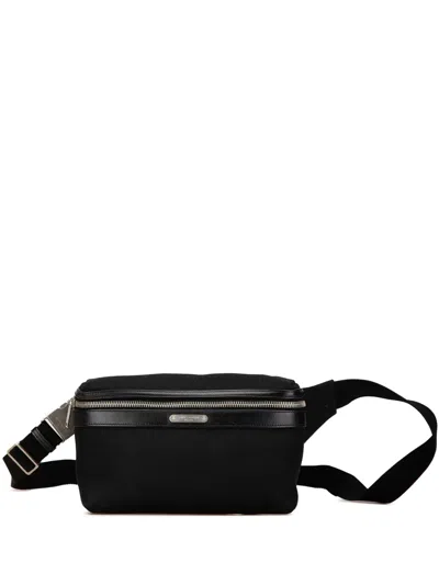 Pre-owned Saint Laurent 2019 Canvas City Belt Bag In Black