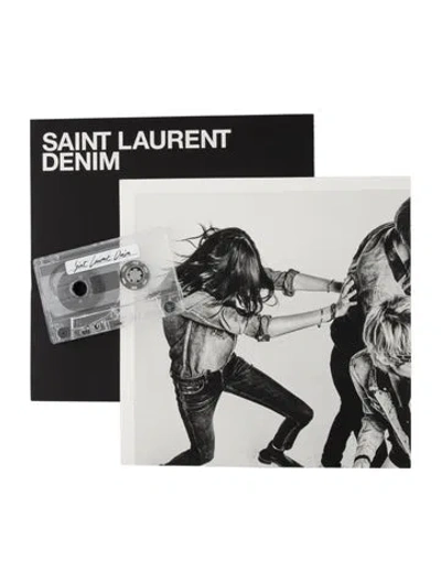 Pre-owned Saint Laurent 2019 Denim Lookbook Cassette & Poster Set In Black