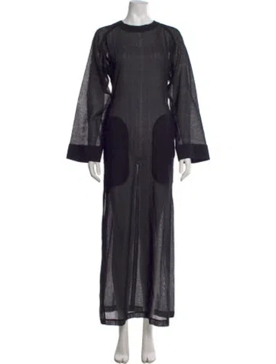 Pre-owned Saint Laurent 2019 Djellaba Robe In Black