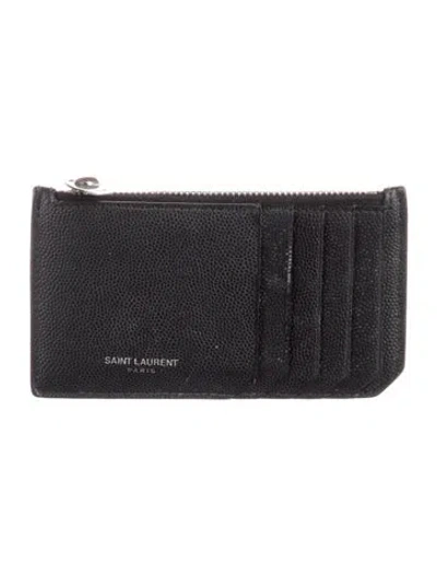 Pre-owned Saint Laurent 2019 Fragments Card Holder Card Holder In Black