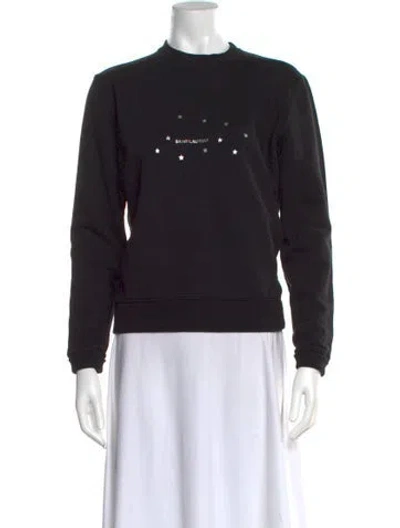 Pre-owned Saint Laurent 2019 Graphic Print Sweatshirt In Black